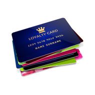 loyalty cards isolated over white