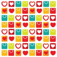 Shopping vector pattern