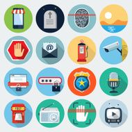 Flat Icons with long shadow set 14