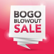 BOGO BLOWOUT SALE poster design element N2