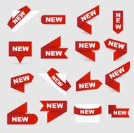 Sign New New signs Isolated vector illustration