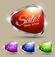 Sale tag banner set
