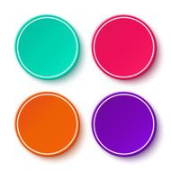 Set of blank stickers
