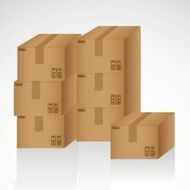 cardboard boxes stacked