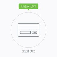 Credit card icon Shopping sign N10