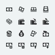 Money related vector icons set N2