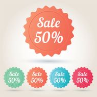 Vector sale 50 badge sticker
