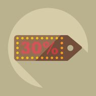 Flat modern design with shadow Sticker prices sale N18