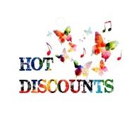 Colorful vector HOT DISCOUNTS design with butterflies