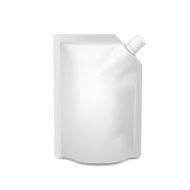 White blank doy-pack doypack foil food or drink bag