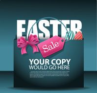 Easter sale shopping bag background