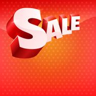 Sale text - Three dimensional illustration