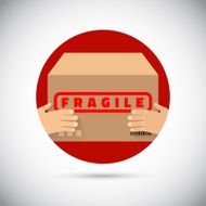 Dekivery box flat vector icon