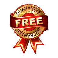 Free guarantee golden label with ribbon