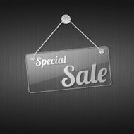 Special sale signs hanging