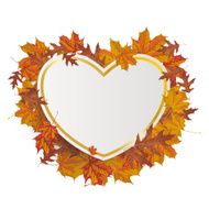 Golden Paper Heart Autumn Foliage