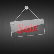 Sale signs hanging