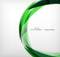 Green ring - business abstract bubble N2