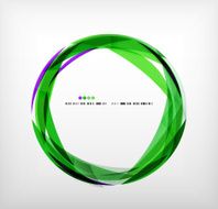Green ring - business abstract bubble N5
