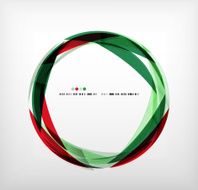 Red green ring - business abstract bubble N2