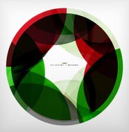 Red green ring - business abstract bubble N5