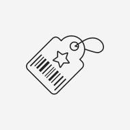 Barcode Label line icon N15