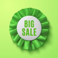 Big sale realistic green fabric award ribbon N2