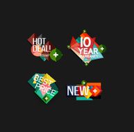 Set of labels stickers banners badges and elements for sale N41