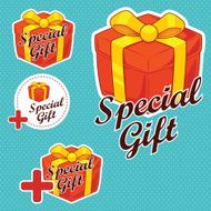 Special Gift Stickers esp10 vector