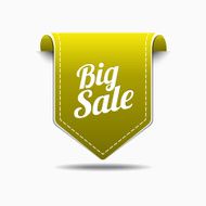 Big Sale Yellow Label Icon Vector Design
