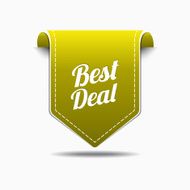 Best Deal Yellow Label Icon Vector Design