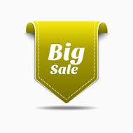 Big Sale Yellow Label Icon Vector Design N2