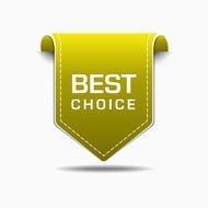 Best Choice Yellow Label Icon Vector Design