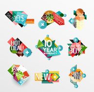 Set of labels stickers banners badges and elements for sale N42