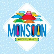 Monsoon offer and sale banner or poster N21