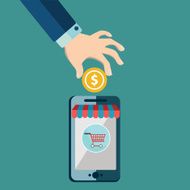 Icons shop online business icons flat design