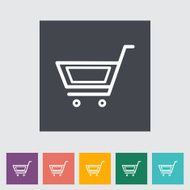 Cart flat single icon N3