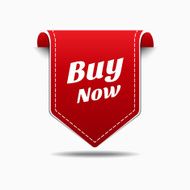 Buy Now Red Label Icon Vector Design