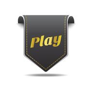 Play Gold Black Label Icon Vector Design