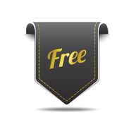 Free Product Gold Black Label Icon Vector Design
