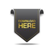 Download Here Gold Black Label Icon Vector Design