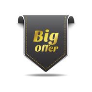 Big Offer Gold Black Label Icon Vector Design