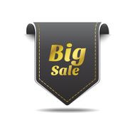 Big Sale Gold Black Label Icon Vector Design