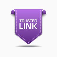 Trusted Link Purple Label Icon Vector Design N2