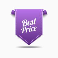 Best Price Purple Label Icon Vector Design