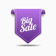 Big Sale Purple Label Icon Vector Design