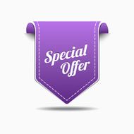 Special Offer Purple Label Icon Vector Design