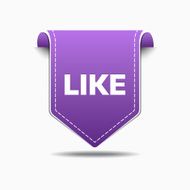 Like Purple Label Icon Vector Design