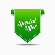 Special Offer Green Label Icon Vector Design