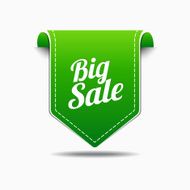 Big Sale Green Label Icon Vector Design